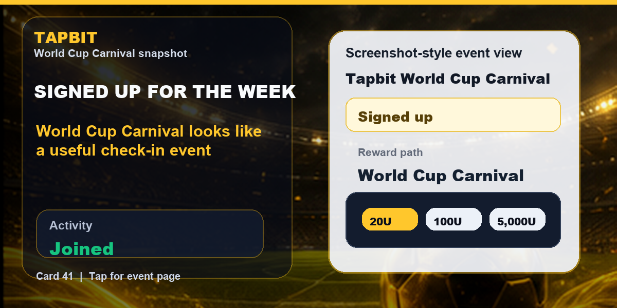 Tapbit World Cup Carnival Snapshot | Joined activity