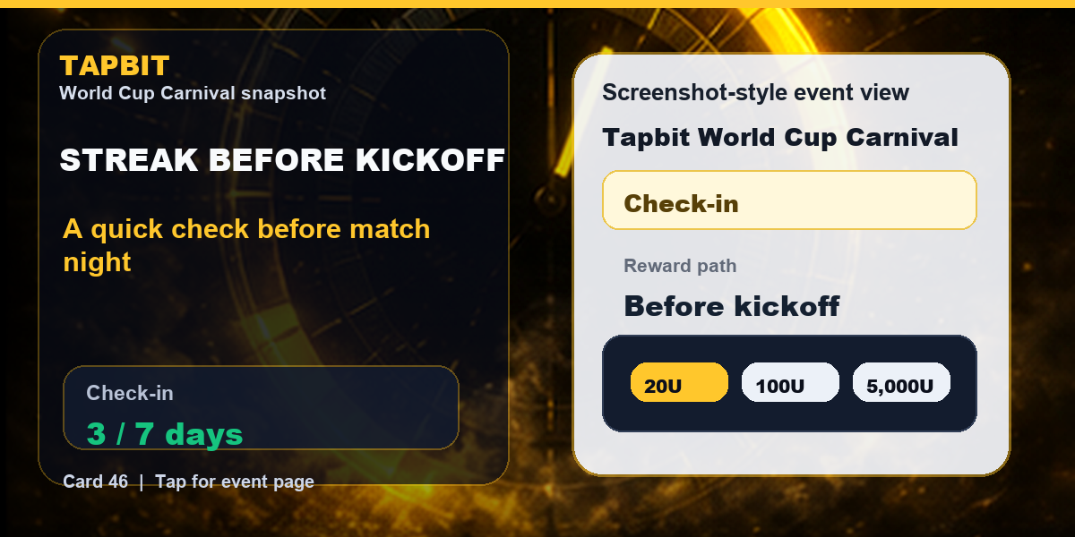 Tapbit World Cup Carnival Snapshot | Streak screenshot