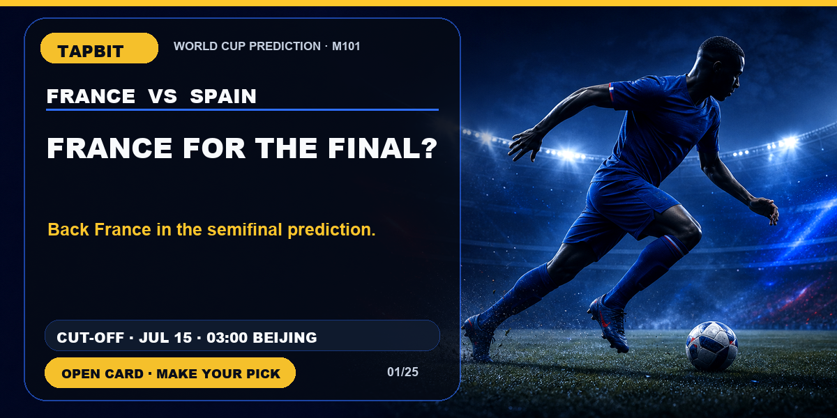Tapbit World Cup Prediction | FRANCE FOR THE FINAL?