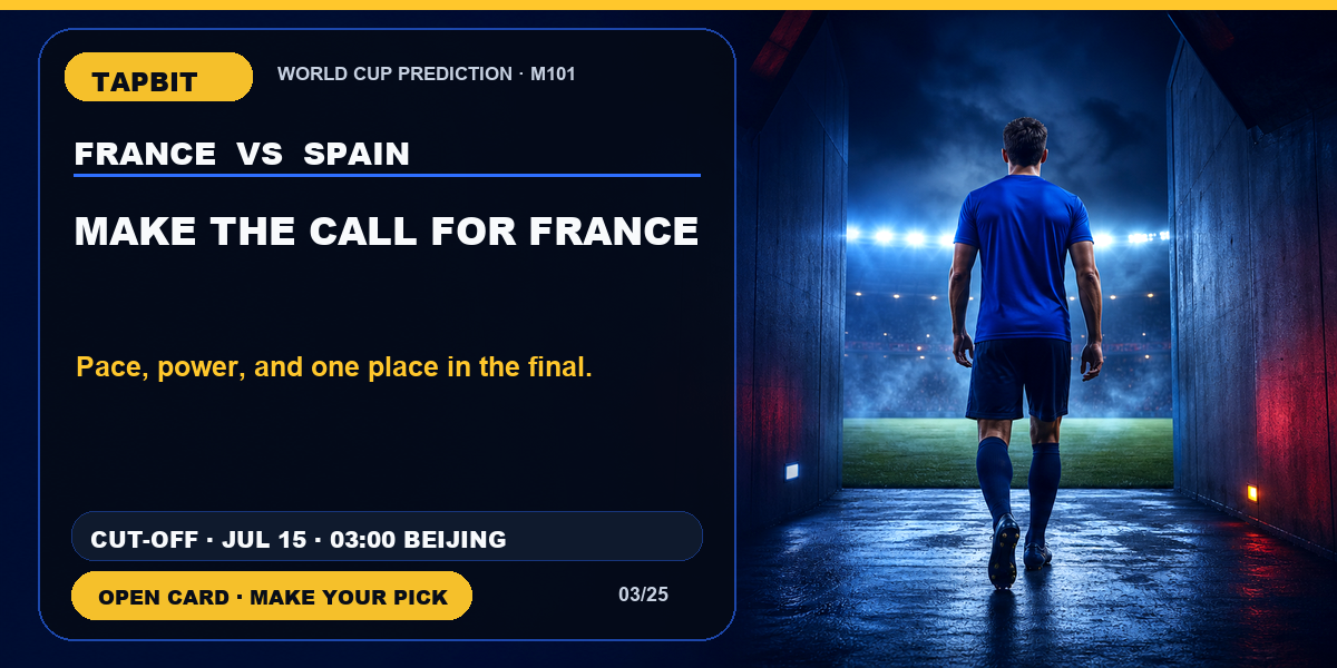 Tapbit World Cup Prediction | MAKE THE CALL FOR FRANCE