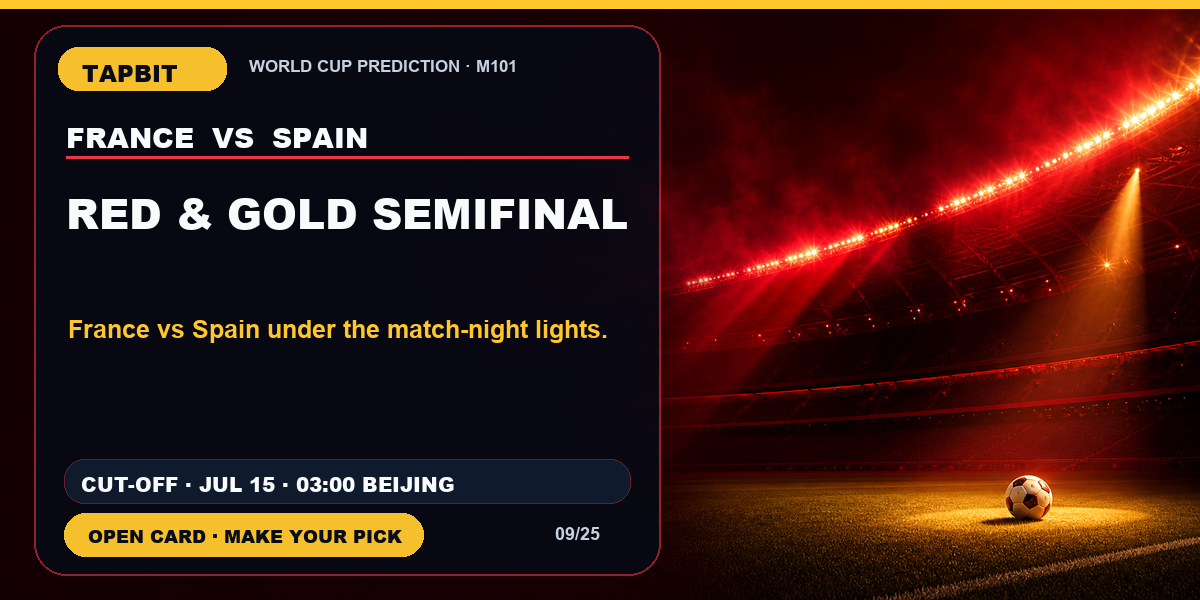 Tapbit World Cup Prediction | RED & GOLD SEMIFINAL