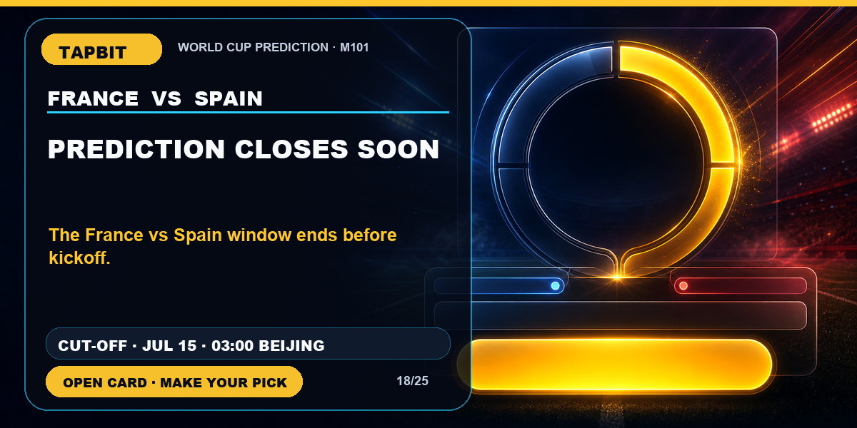 Tapbit World Cup Prediction | PREDICTION CLOSES SOON