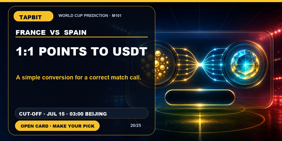 Tapbit World Cup Prediction | 1:1 POINTS TO USDT