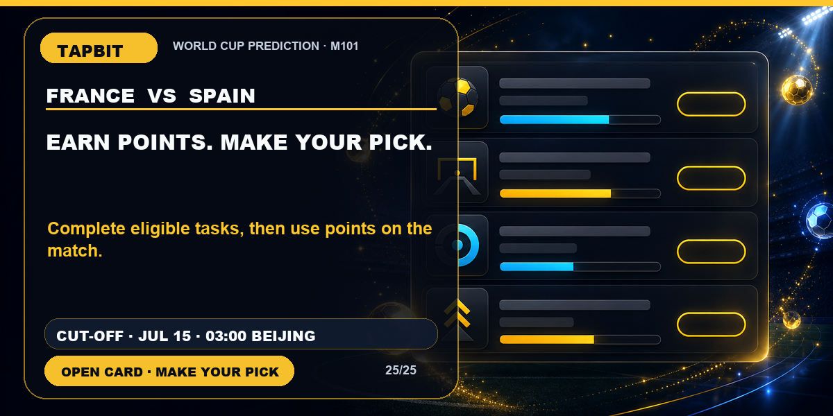 Tapbit World Cup Prediction | EARN POINTS. MAKE YOUR PICK.