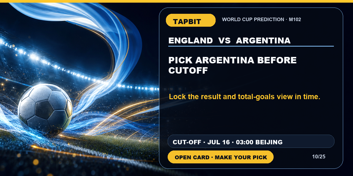Tapbit World Cup Prediction | PICK ARGENTINA BEFORE CUTOFF