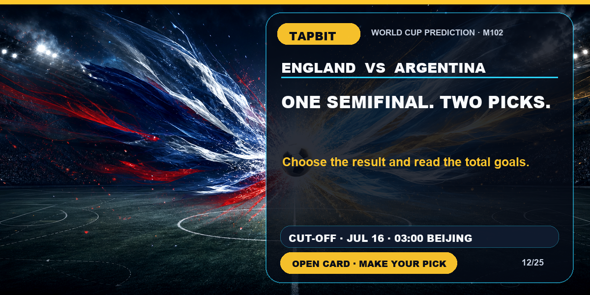 Tapbit World Cup Prediction | ONE SEMIFINAL. TWO PICKS.