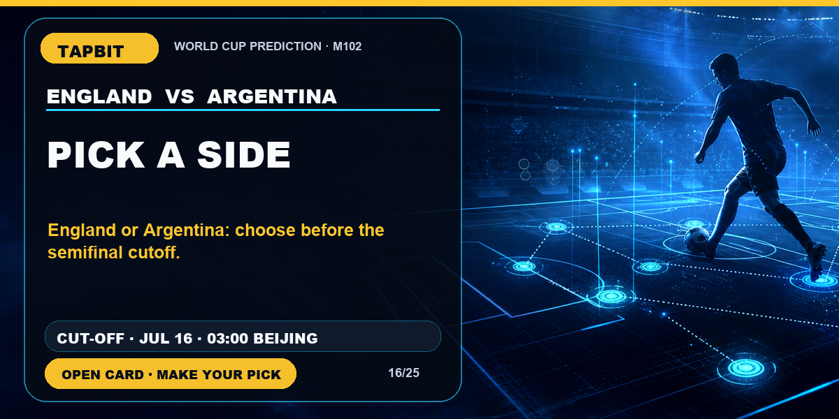 Tapbit World Cup Prediction | PICK A SIDE