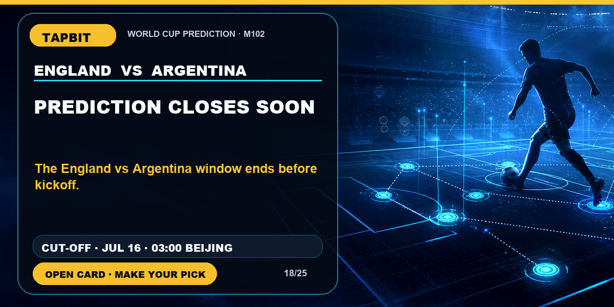 Tapbit World Cup Prediction | PREDICTION CLOSES SOON