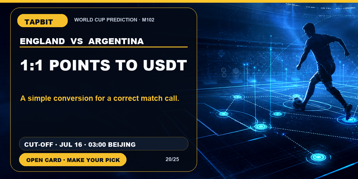 Tapbit World Cup Prediction | 1:1 POINTS TO USDT