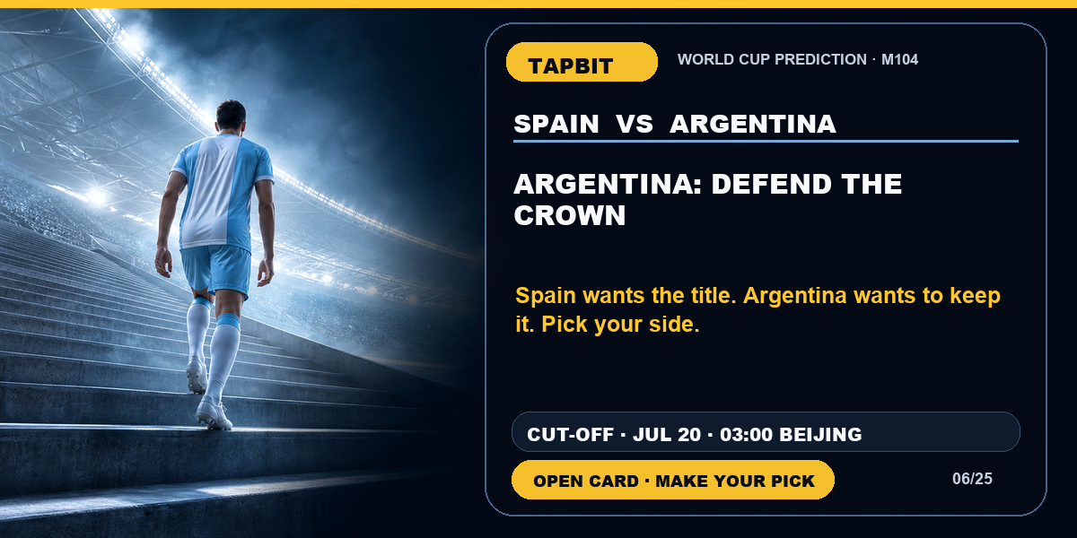 Tapbit World Cup Prediction | ARGENTINA: DEFEND THE CROWN