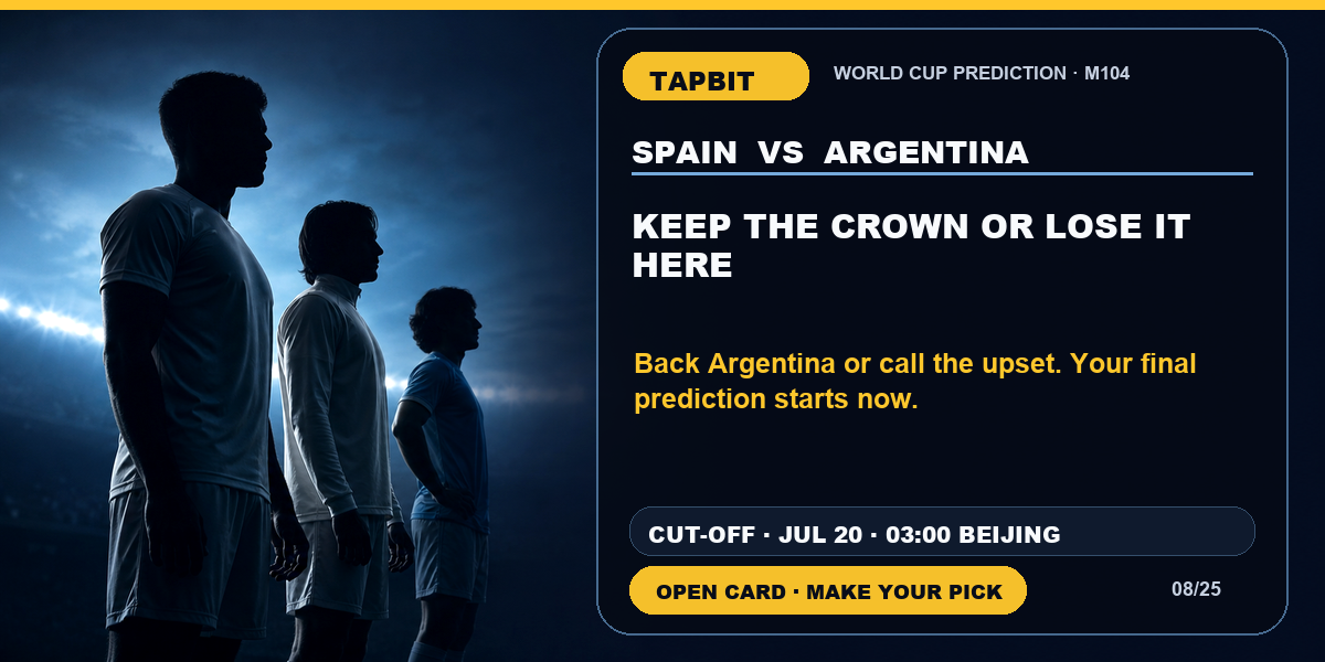 Tapbit World Cup Prediction | KEEP THE CROWN OR LOSE IT HERE