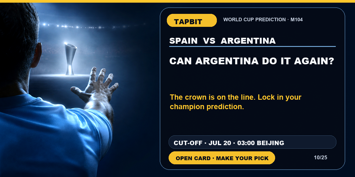 Tapbit World Cup Prediction | CAN ARGENTINA DO IT AGAIN?