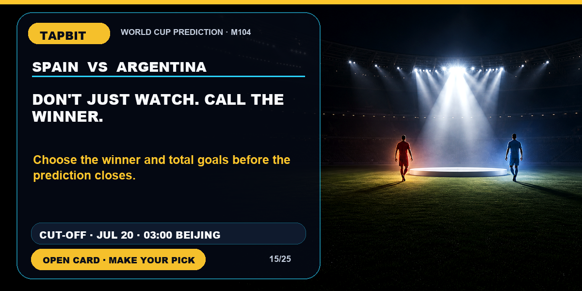 Tapbit World Cup Prediction | DON'T JUST WATCH. CALL THE WINNER.