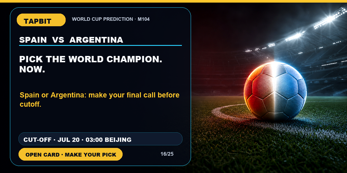 Tapbit World Cup Prediction | PICK THE WORLD CHAMPION. NOW.