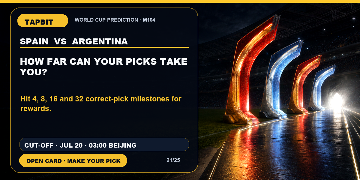 Tapbit World Cup Prediction | HOW FAR CAN YOUR PICKS TAKE YOU?